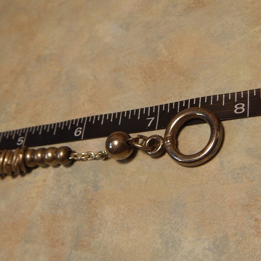 BoHo  Chain Ring Ball Bead Cross Bracelet - Picture 7 of 7